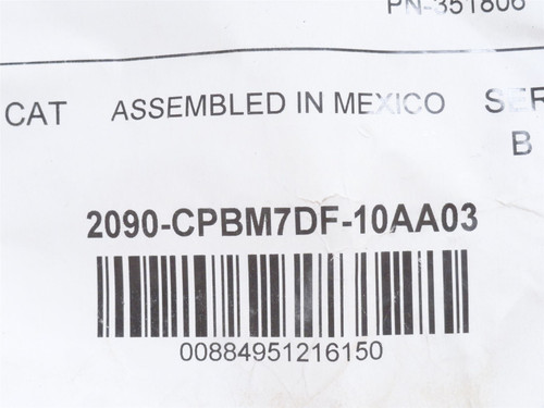 Allen-Bradley 2090-CPBM7DF-10AA03; Power Cable; W/Brake Wires