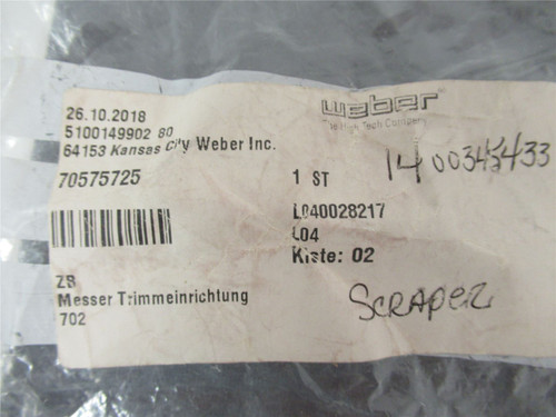 Weber Slicer 70575725; Slicer Scraper