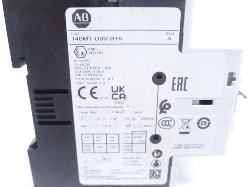 Allen-Bradley 140MT-D9V-B16; Motor Starter 1-1.6A; 3PH; 690V
