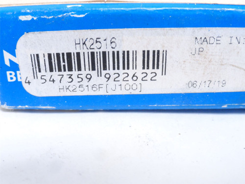 NTN HK2516; Drawn Cup Needle Roller Bearing; 25mmID x 32mmOD