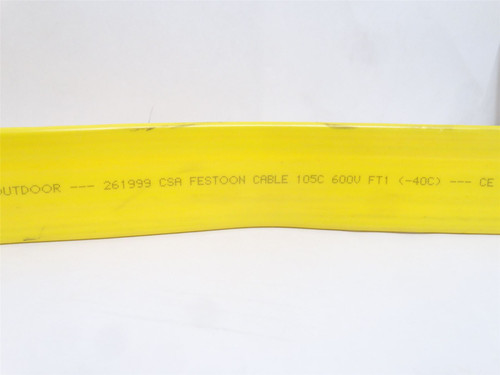Festoon 261999; Roll-20' Flat Yellow Cable; 12-Conductor; 600V