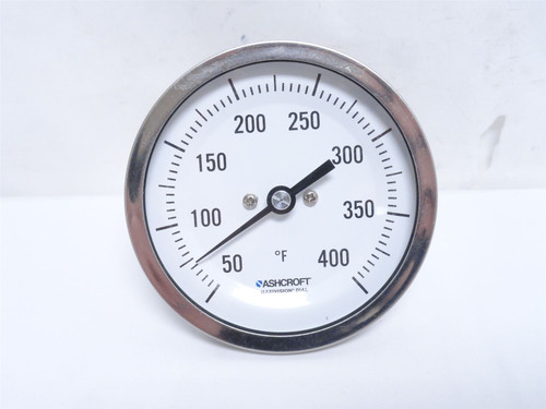 Ashcroft 30EI60R02550400; Thermometer; 50-400F; 3" Dial