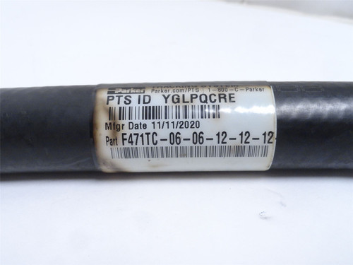 Parker F471TC-06-06-12-12-12-28; Hose 3/4" Tube x 3/4 JIC 28"L