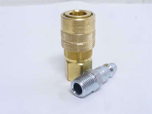 Milton S-711; Air Compressor Coupler/Plug Kit; M-STYLE 1/4NPT