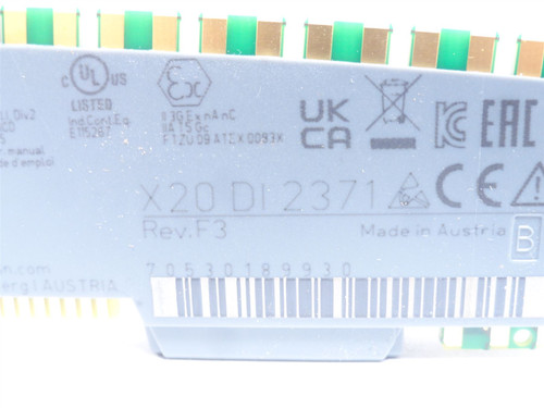 B and R X20DI2371; Input Module; 2-Digital Inputs; 24VDC