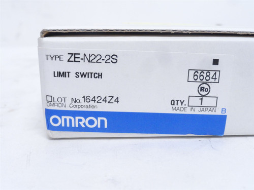 Omron ZE-N22-2S; Side Plunger Head Limit Switch 15A; 125VAC;