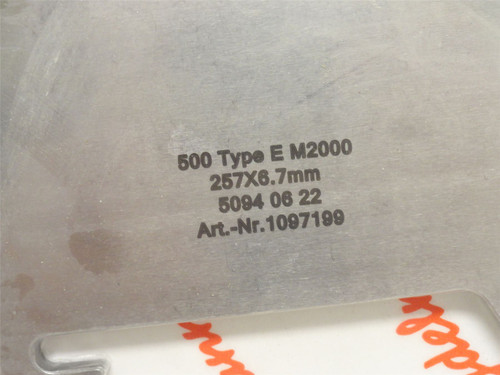 Seydelmann E-M2000-4; Lot-4 Bowl Chopper Blades 257mm x6.7mm