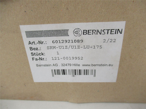 Bernstein 6012921089; Safety Rope Pull Switch 240V