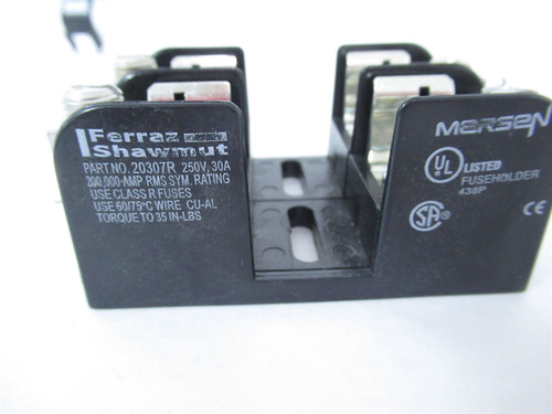 Ferraz Shawmut 20307R; Fuse Block & Cover 30A 250V 2P CLASS R
