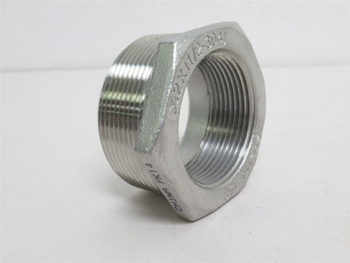 Industry-Std 1LTH1; Hex Reducer; SS-304; 2NPT x 1-1/2NPT