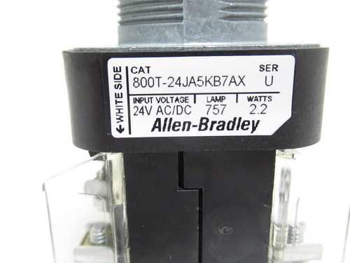 Allen-Bradley 800T-24JA5KB7AX; Selector Switch-Illum; 3Pos