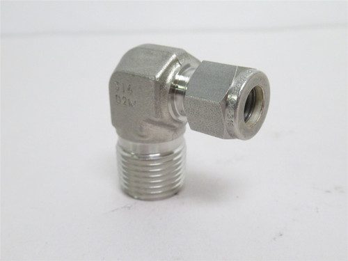 Swagelok SS-600-2-8; Tube Elbow 90Deg; SS-316; 3/8" x  1/2NPT
