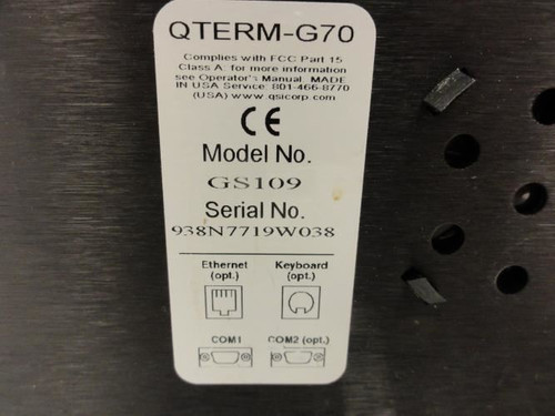 QSI GS109; Interface Touch Panel 5.7" Screen