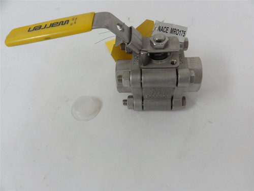 Warren CF8M-3/4; Ball Valve; 3-Piece; 3/4" Weld & Threaded; SS