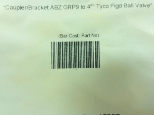 Tyco Valve ABZ GRP9; Valve Coupler/Bracket Assembly