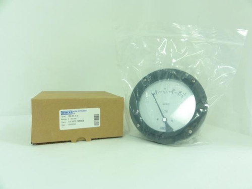 Wika 4375722; Differential Pressure Gauge 0-50inH20; 1/2"NPT
