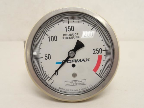 Formax 0011275-A; Liquid Filled Gauge; SS; 0~250psi; W/Bracket