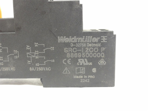 Weidmuller SRC-I; PC Board Mount Relay Socket; 18A; 250VAC
