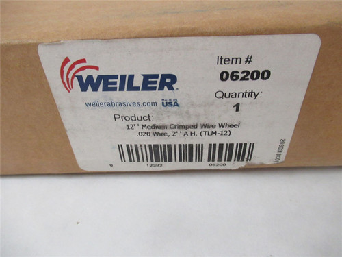 Weiler 06200_; Wheel Brush: 6" Wheel Dia; 1/2" Face Width