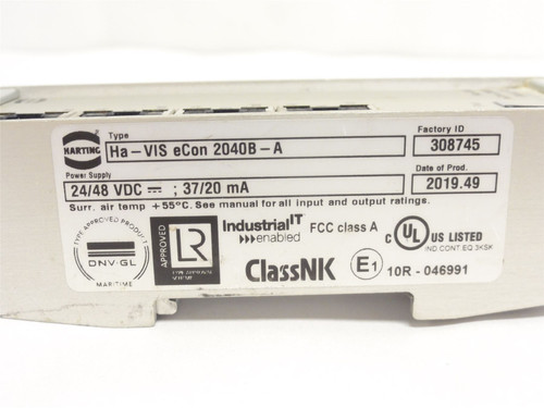 Harting 24020040010; Unmanaged RJ45 Ethernet Switch; 4-Port