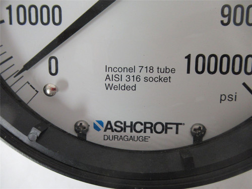 Ashcroft 61379ww; Pressure Gauge 6" 100K PSI