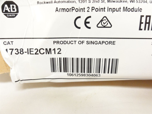 Allen-Bradley 1738-IE2CM12; Input Module; 5VDC; 75mA; 2-Chan