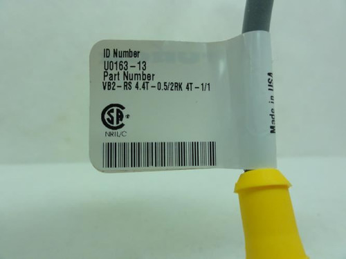 Turck VB2-RS 4.4T-0.5/2RK 4T-1/1; Molded Twin Junction U0163-13