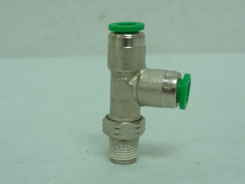 Numatics 114-104-020; Male Swivel Run Tee 1/4" x 1/8 MNPT