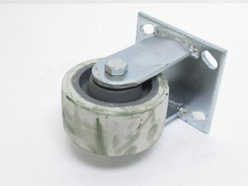 Hamilton R-524-DB; Rigid Caster; Top Plate Mount; 4"OD x 2"W