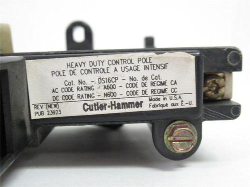 Cutler-Hammer DS16CP; Control Pole Kit;30-1200A; 600VAC; 2-3P