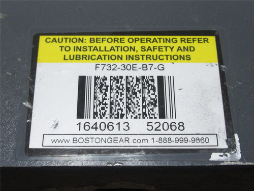 Boston Gear F732-30E-B7-G; Gearbox; 30:1;