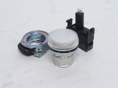 Allen-Bradley 800FM-P7MN7W; Clear Pilot Light; 24VDC; 22mm