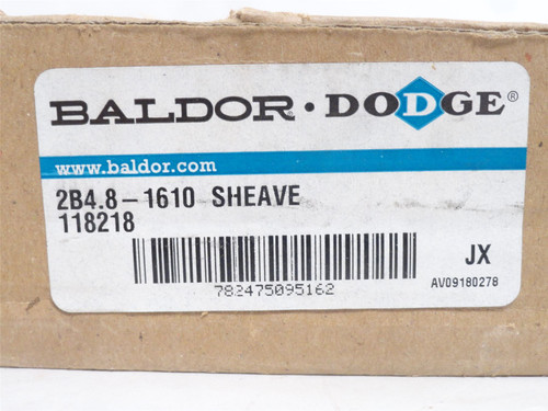 Dodge 2B4.8-1610; Bushed V-Belt Pulley 118218; 2Gr; Belt A; B