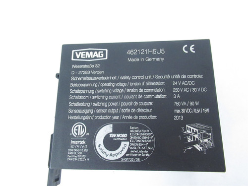 Elobau 462121H5U5; Safety Control Relay24V AC/DC 6212PN Vemag