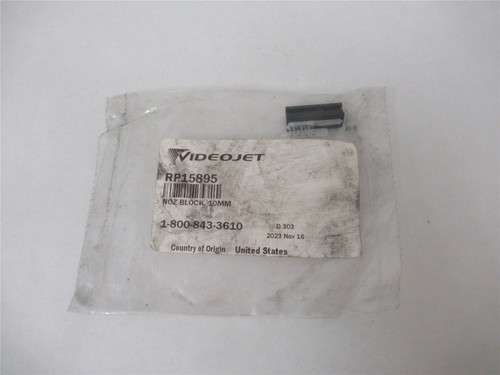 Video Jet RP15895; Nozzel Block 10mm Sealed