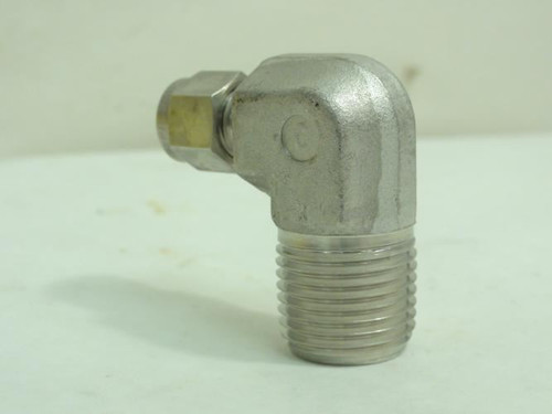 Swagelok SS-400-2-8RT; Air Elbow 90Deg SS-316 1/4" Tube 1/2 NPT