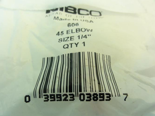 Nibco 606-1/4; Copper 45 Elbow; 1/4" Tube Size