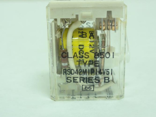 Square D 8501-RSD42M1P14V51; Relay; 10A; 240VAC; Coil: 12VDC