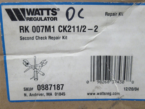 Watts Regulator RK 007M1 CK211/2-2; Second Check Repair Kit