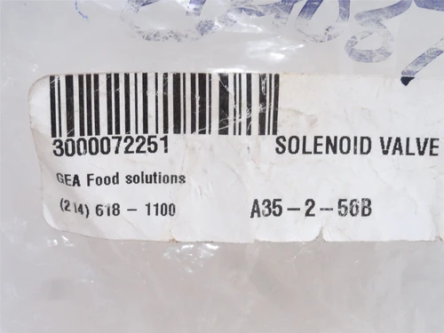 GEA 3000072251; Solenoid Valve; 24VDC; 20 Watts