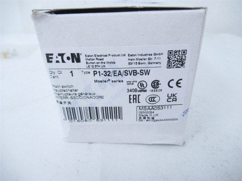 Eaton P1-32/EA/SVB-SW;  Switch Disconnect 3 Pole 32A