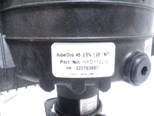 Hydro Systems 113212; Chemical Dosing Pump 45GPM; 100PSI