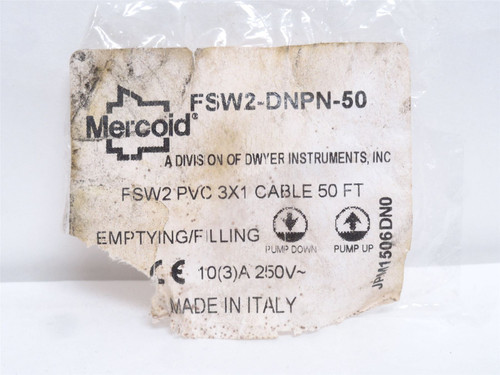 Dwyer FSW2-DNPN-50; Weatherproof Liquid Level Switch 10A; 250V