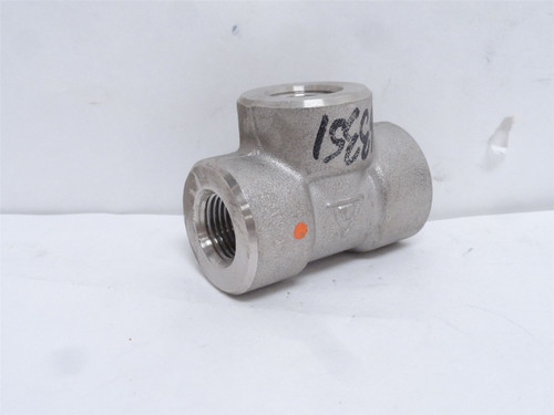 Industry-Std 20YC06; Pipe Tee; SS-316; 1/2NPT; Class 3000