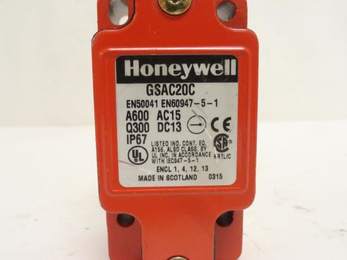 Honeywell GSAC20C; Safety Limit Switch; 2NO/2NC; DPDT