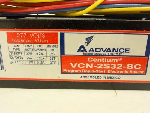 Advance VEL-1P32-SC; Electronic Ballast; 120/277VAC; T8 Lamps