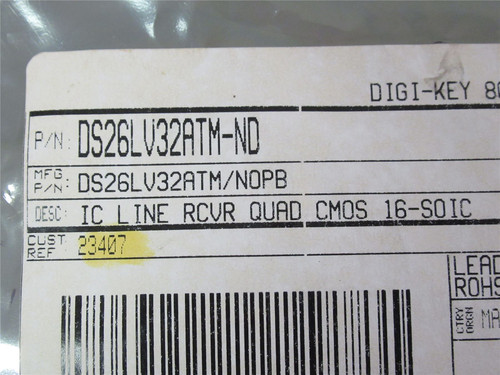 National Semi DS26LV32ATM/NOPB; Lot-6 IC Receiver; 0/4; 35mV