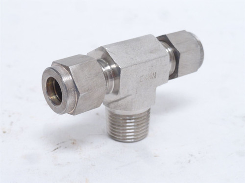 Brennan N2601-06-06-06-SS; Male Branch Tee; 3/8"x3/8"x3/8NPT
