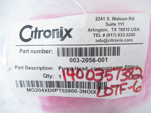Citronix 003-2056-001; HD;PUMP;W/QUICK CONNECTS 3000 SRS