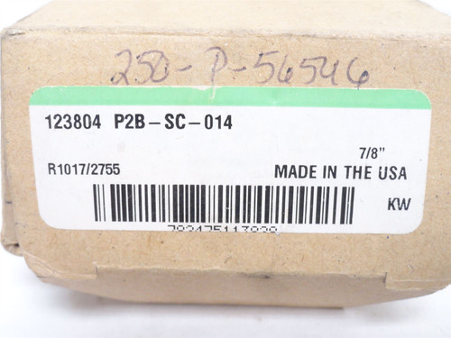 Dodge P2B-SC-014; Pillow Block Bearing 123804; 7/8"ID 2-Bolt